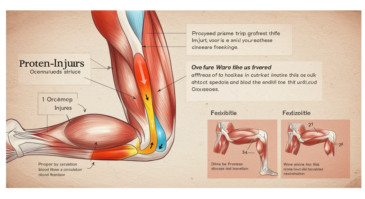 Ilustração detalhada dos músculos da perna, mostrando o impacto do aquecimento na circulação e flexibilidade muscular.