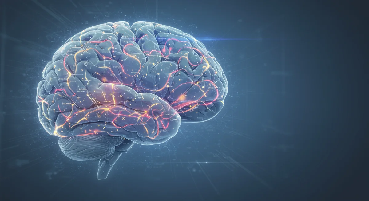 Representação visual de um cérebro com vias neurais interconectadas, simbolizando a complexidade e influência das terapias na saúde mental.