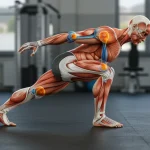 Cinesiologia: Otimize Seu Treino em 2025 com Movimento Humano Pessoa realizando exercício complexo, demonstrando a aplicação da cinesiologia no movimento humano e otimização do treino.