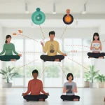 Comparativo de Abordagens Terapêuticas: Sua Saúde Mental em 2025 Pessoas diversas praticando diferentes abordagens terapêuticas, representando a busca por saúde mental em 2025.