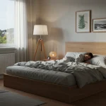 Sono e saúde mental: otimize seu descanso para 2025 Pessoa dormindo tranquilamente em um quarto sereno, simbolizando o impacto positivo do sono na saúde mental.